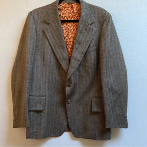Fred Asher Pure Virgin Wool Blazer Jacket Sz 22" PTP